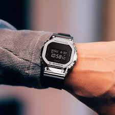 Digital Watch – Waterproof, Black Strap, Silver Case, Alarm, Light & Date Display – Jeans Style