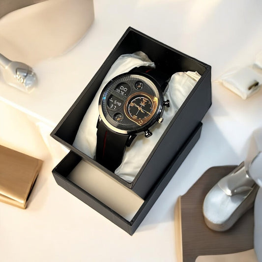 Men’s Hybrid Watch – Analog & Digital Display, Rubber Strap, Stylish Premium Look