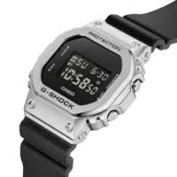Digital Watch – Waterproof, Black Strap, Silver Case, Alarm, Light & Date Display – Jeans Style